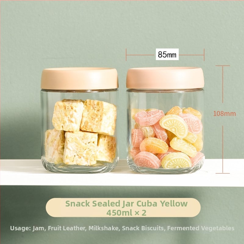 Стъклени запечатани буркани за съхранение на храна, кръгла форма, до 300 мл, модерен минималистичен стил.