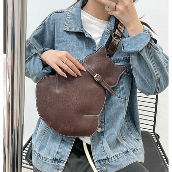Ženska PU crossbody torbica, ulični stil, zaobljeni oblik, zatvarač na zip, unutarnja pretinac s zipom