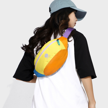 Geantă unisexă pentru talie și piept, impermeabilă din Oxford, capacitate sub 20 L, încap un laptop de 8 inch, ideală pentru călătorii de relaxare