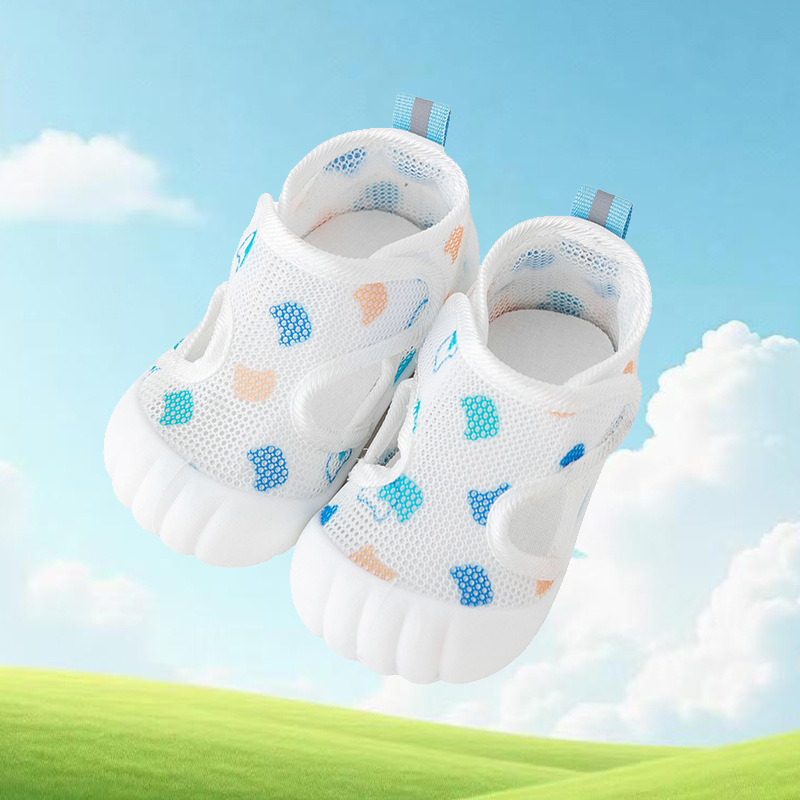 Sandale pentru copii unisex, din plasă, aerisite, antiderapante, închidere Velcro