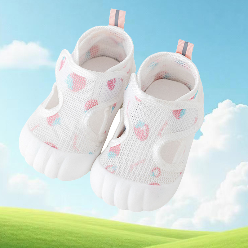 Sandale pentru copii unisex, din plasă, aerisite, antiderapante, închidere Velcro