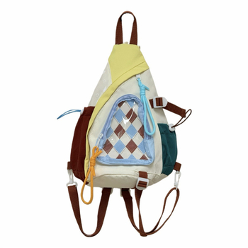 Geantă crossbody din material Oxford, închidere cu fermoar, buzunar exterior 3D și buzunar intern pentru documente