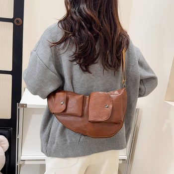 Crossbody torbica, PU koža, zatvarač, ovalni oblik, unutarnja pretinica za telefon