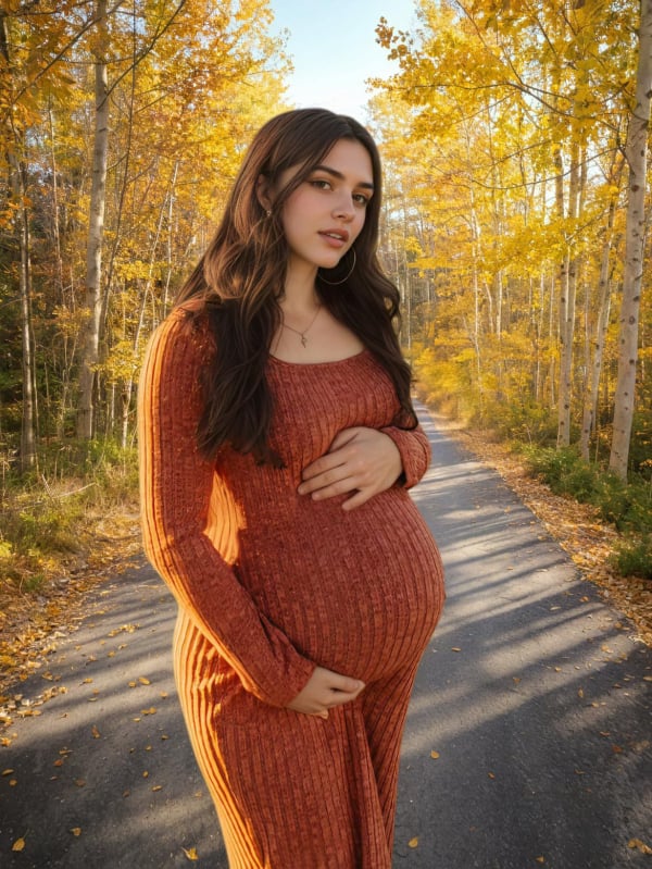 Rochie cu decolteu în V, mâneci lungi, țesătură bumbac-poliester, 95% poliester, lungime midi