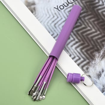 Nerezová oceľová sada 10 dielov ušných lyžičiek s úložnou krabičkou na odstránenie ušného mazu a masáž zvukovodu