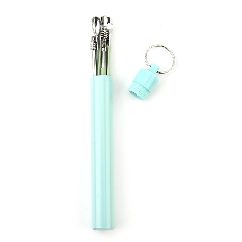 Nerezová oceľová sada 10 dielov ušných lyžičiek s úložnou krabičkou na odstránenie ušného mazu a masáž zvukovodu