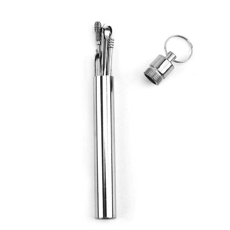 Nerezová oceľová sada 10 dielov ušných lyžičiek s úložnou krabičkou na odstránenie ušného mazu a masáž zvukovodu