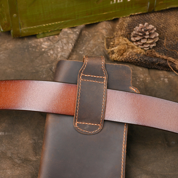 Gențiță de talie pentru bărbați din piele naturală, model YB020 Thunder Grass, stil literar și național, multifuncțională