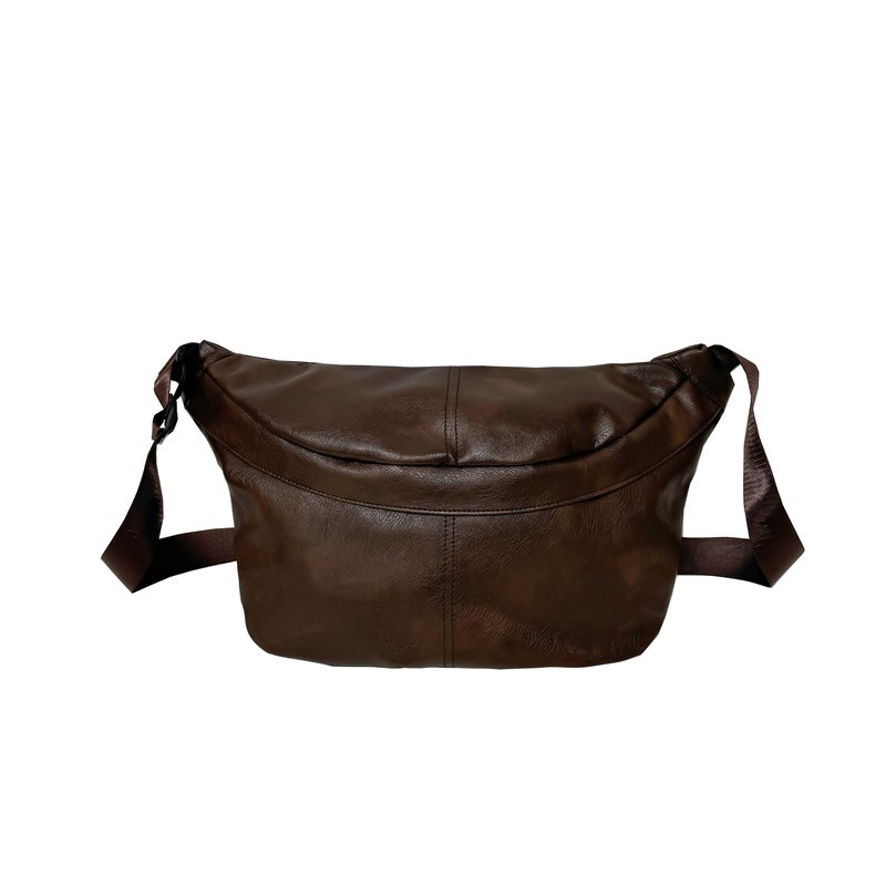 Muška PU crossbody torba – horizontalni kvadratni oblik, trodimenzionalno vanjsko kućište, zatvaranje na zip, unutarnja sandvič džep sa zipom