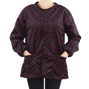 Κορεατικού στυλ ποδιά με μανίκια από κρυστάλλινο βελούδο, αντιβρωμιστικό ρουχισμό εργασίας, μοτίβο κύκλος/καρδιά