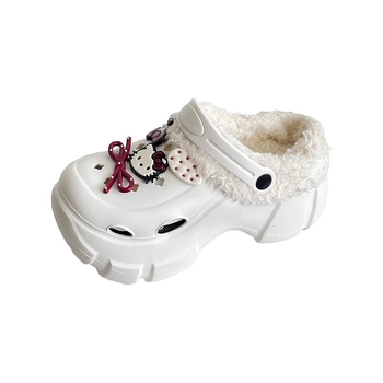 Ženske Crocs papuče s plišanim podstavkom, zimsko-jesenski model, debela potplata 6–7 cm, EVA gornji dio i potplat, protuklizne
