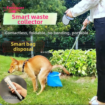 Skladací čistič výkalov psa, s automatickou funkciou, z plastu, vrátane vreciek