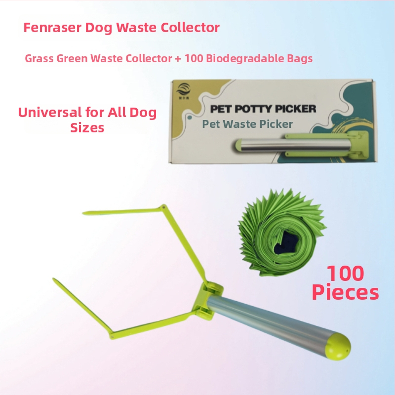 Skladací čistič výkalov psa, s automatickou funkciou, z plastu, vrátane vreciek