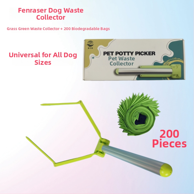 Skladací čistič výkalov psa, s automatickou funkciou, z plastu, vrátane vreciek