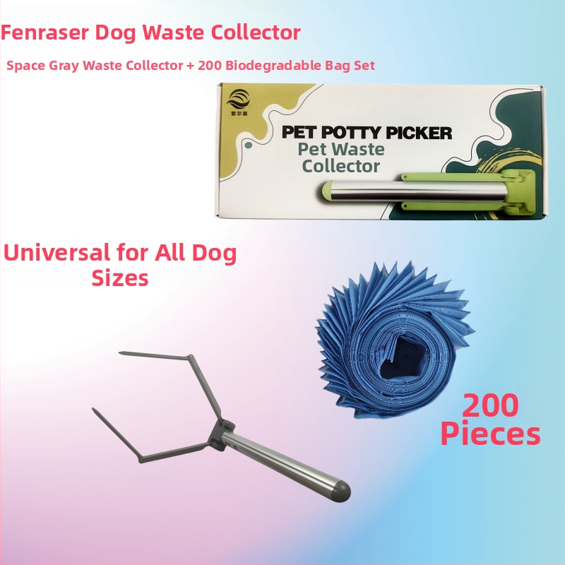 Skladací čistič výkalov psa, s automatickou funkciou, z plastu, vrátane vreciek