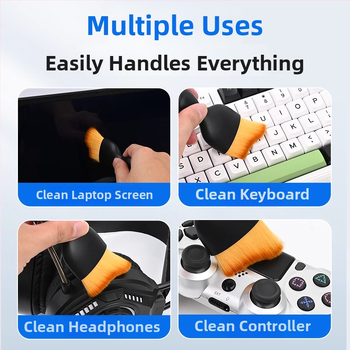 Počítačová čistiaca kefka s mäkkými štetinami z mikrovlákna, pre notebook a obrazovku, antistatická
