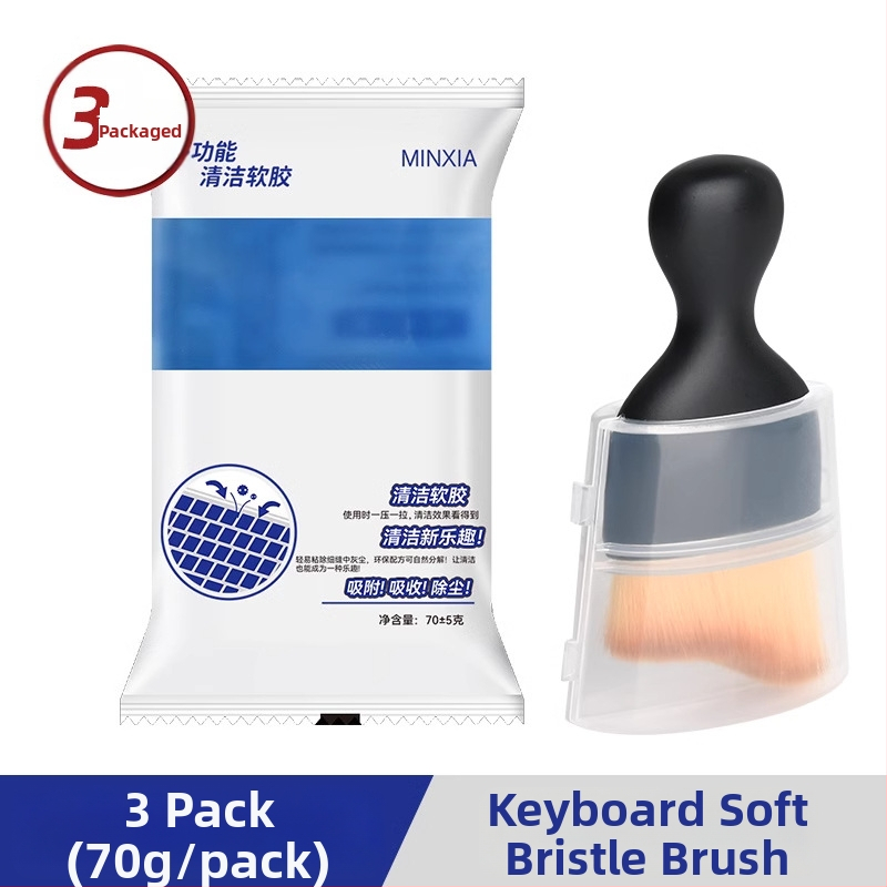 Počítačová čistiaca kefka s mäkkými štetinami z mikrovlákna, pre notebook a obrazovku, antistatická