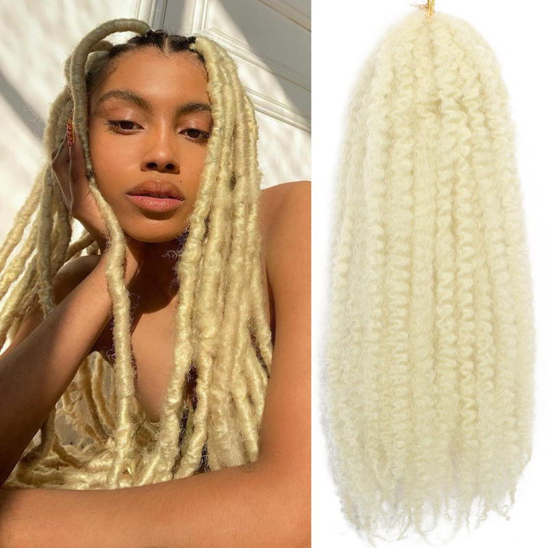 Ponytail perika s Afro kinky kovrčavim dreadlockama, termički otporna sintetička vlakna, model Big Caterpillar