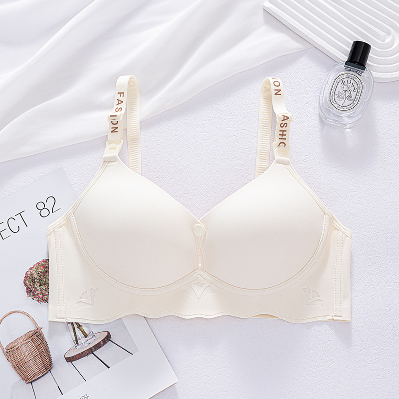 Sutien de alăptare fără cusături, cupe subțiri modelate, bretele fixe dublu, închidere cu trei rânduri de cârlige la spate, design lucios, țesătură principală: nylon; căptușeală: bumbac