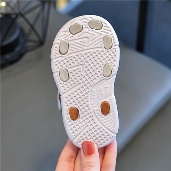 Sandale pentru copii mici, partea superioară din PVC, stil desen animat, închidere cu cataramă, 12-36 luni