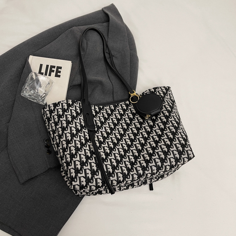 Blue clickon Tote torba u urbano jednostavnom stilu, oblik kanta, PU materijal, zatvarač