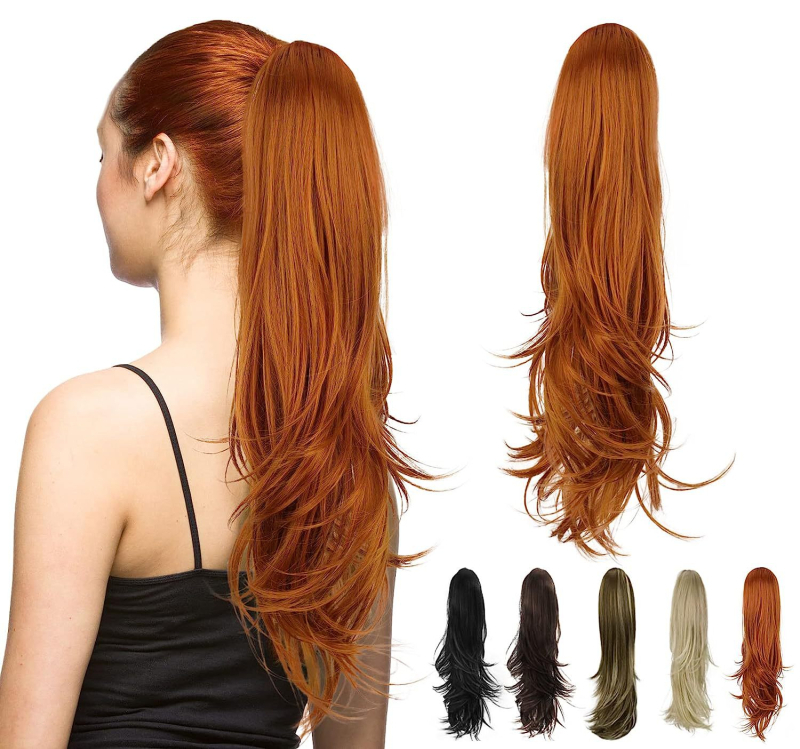 Gripper konjski rep wig PT173, vlakna otporna na visoke temperature, konstrukcija s mehanizmom, nije moguće bojati ili peglati