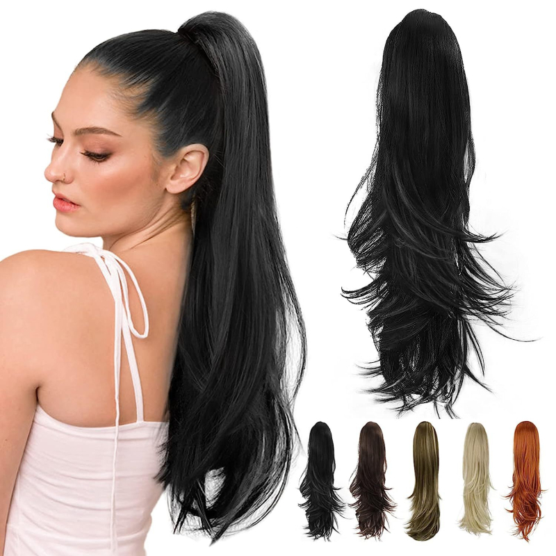 Gripper konjski rep wig PT173, vlakna otporna na visoke temperature, konstrukcija s mehanizmom, nije moguće bojati ili peglati