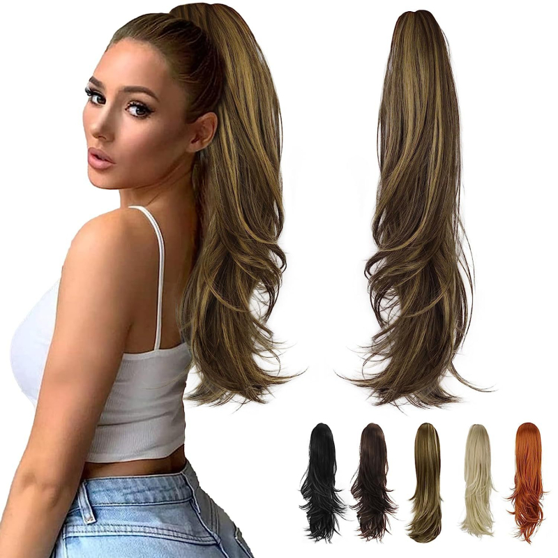 Gripper konjski rep wig PT173, vlakna otporna na visoke temperature, konstrukcija s mehanizmom, nije moguće bojati ili peglati