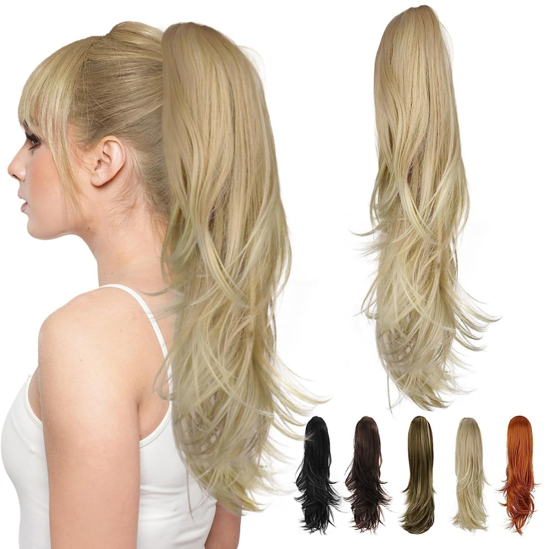 Gripper konjski rep wig PT173, vlakna otporna na visoke temperature, konstrukcija s mehanizmom, nije moguće bojati ili peglati