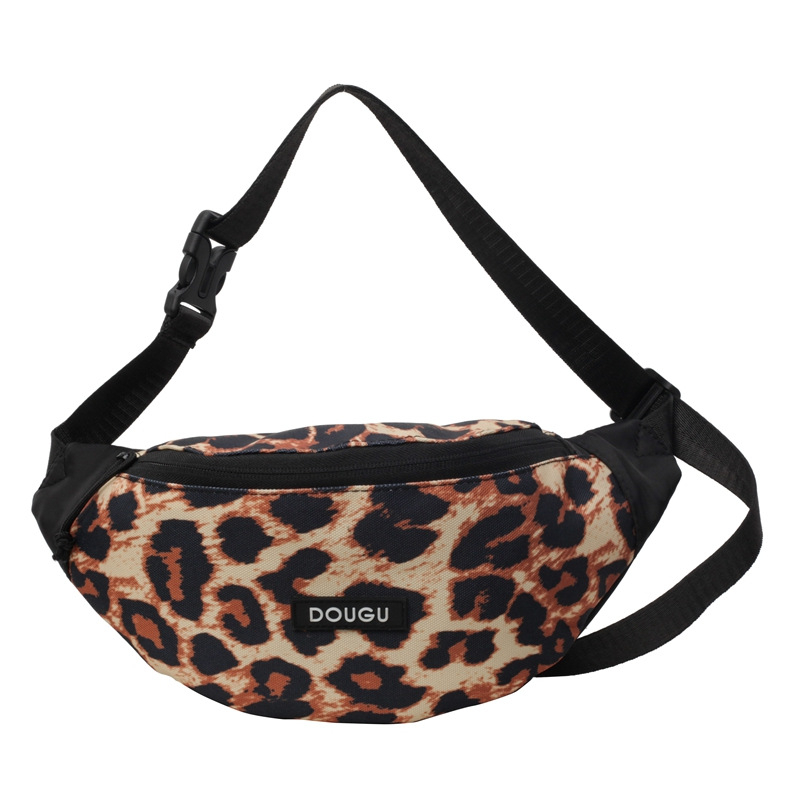 Ženska crossbody torba s leopard printom, gradski stil, proljeće 2026, podstava poliester, zatvaranje zipom, unutarnja džep sa zipom i džep za telefon, vanjski džep tip patch