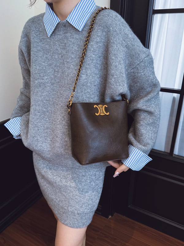 Ženska torbica - gradski minimalistički stil (torba tip water bucket bag; materijal PU; oblik uspravnog pravokutnika; podstava poliester; kod kanuo9175)