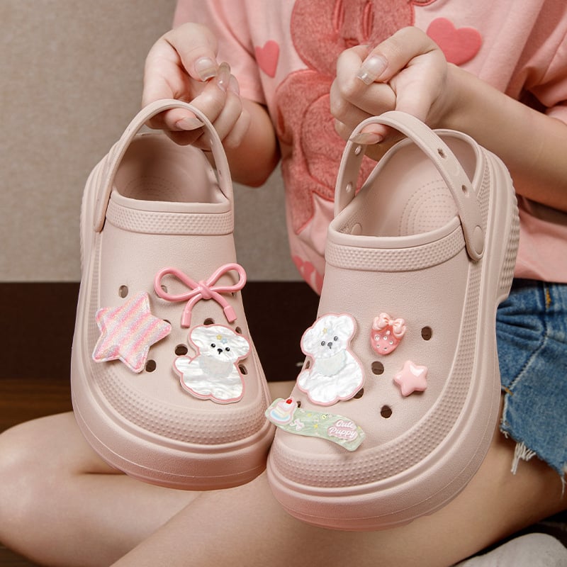 Ženske Crocs stil sandale za plažu, s debelim potplatom, protuklizne, 5 cm podizanje, EVA gornji dio i đon, prozračne