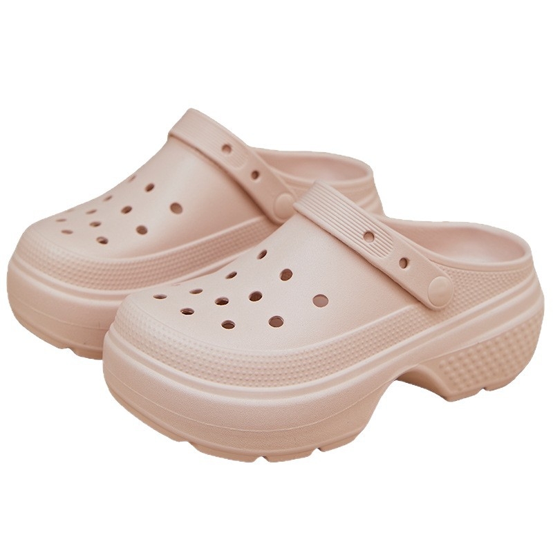 Ženske Crocs stil sandale za plažu, s debelim potplatom, protuklizne, 5 cm podizanje, EVA gornji dio i đon, prozračne