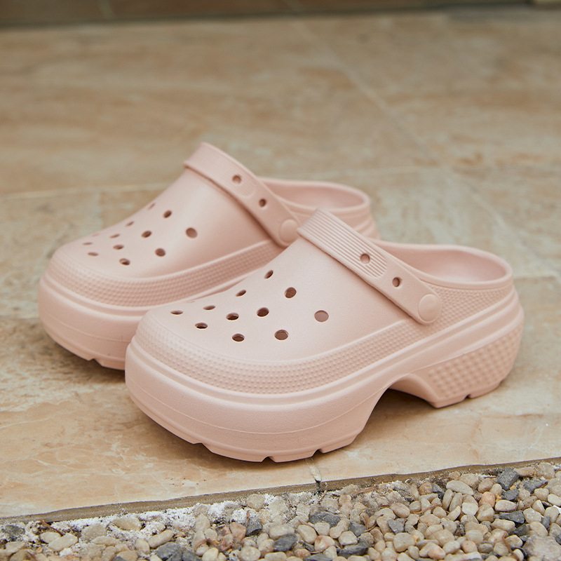 Ženske Crocs stil sandale za plažu, s debelim potplatom, protuklizne, 5 cm podizanje, EVA gornji dio i đon, prozračne