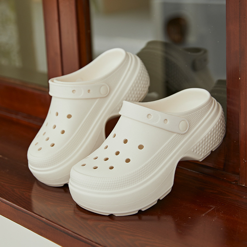 Ženske Crocs stil sandale za plažu, s debelim potplatom, protuklizne, 5 cm podizanje, EVA gornji dio i đon, prozračne