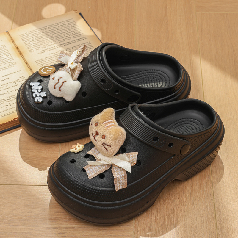 Ženske Crocs stil sandale za plažu, s debelim potplatom, protuklizne, 5 cm podizanje, EVA gornji dio i đon, prozračne