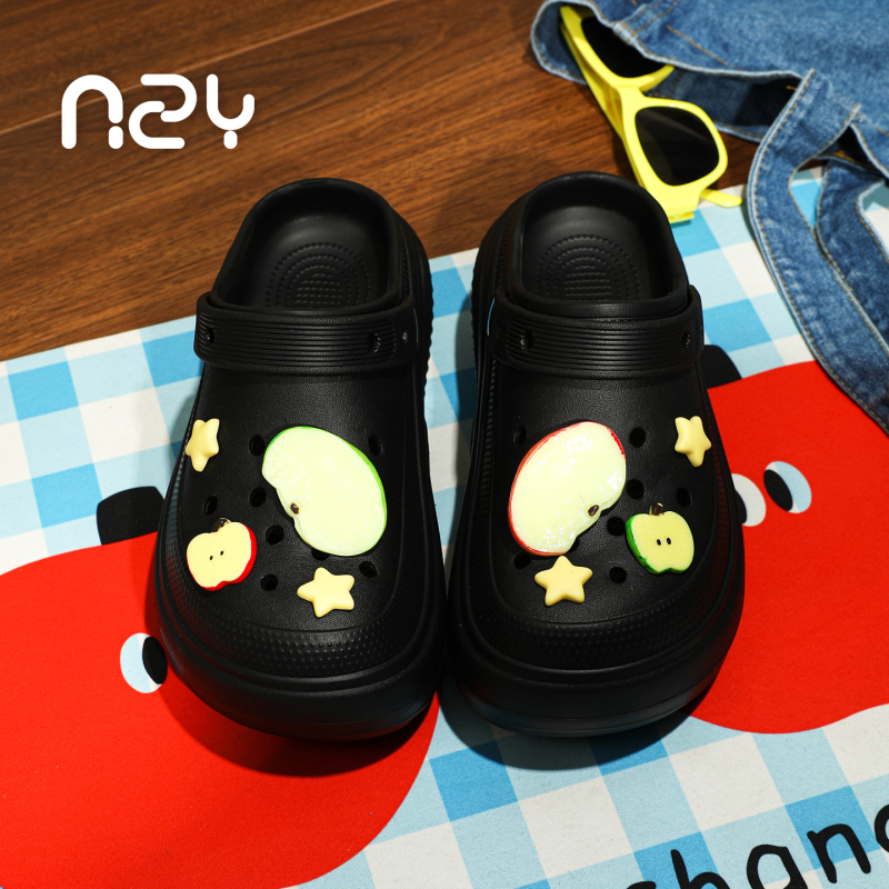 Ženske Crocs stil sandale za plažu, s debelim potplatom, protuklizne, 5 cm podizanje, EVA gornji dio i đon, prozračne