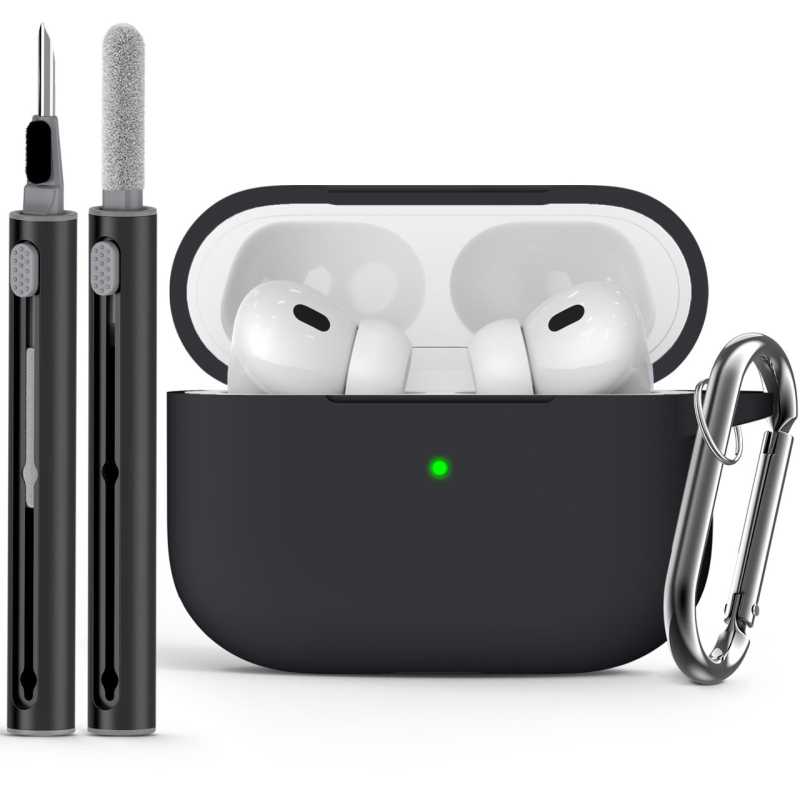 Husă de protecție AirPods Pro 3 — silicon, husă moale, gravură în relief, compatibilă cu Apple