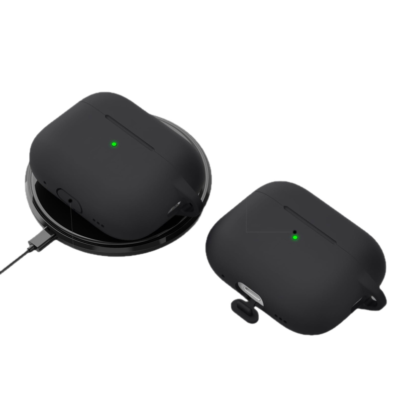 Husă de protecție AirPods Pro 3 — silicon, husă moale, gravură în relief, compatibilă cu Apple