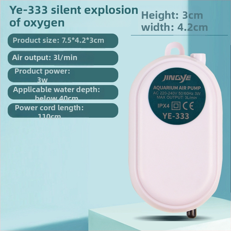 Jingye akvárium oxigénpumpa - dupla nyílású, energiatakarékos és csendes