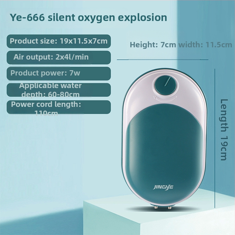 Jingye akvárium oxigénpumpa - dupla nyílású, energiatakarékos és csendes