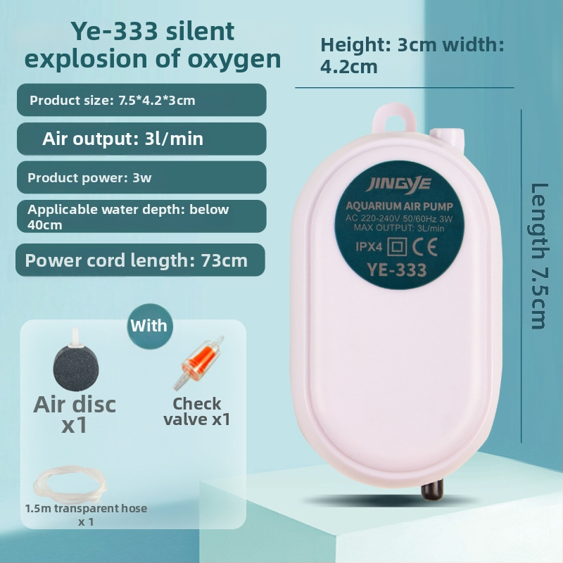 Jingye akvárium oxigénpumpa - dupla nyílású, energiatakarékos és csendes