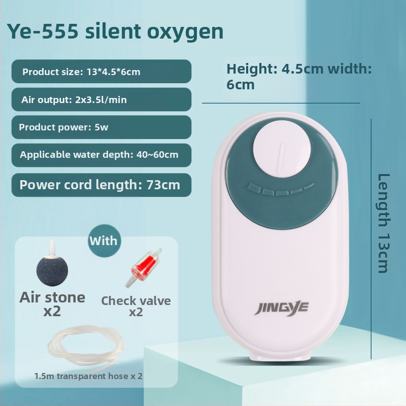 Jingye akvárium oxigénpumpa - dupla nyílású, energiatakarékos és csendes