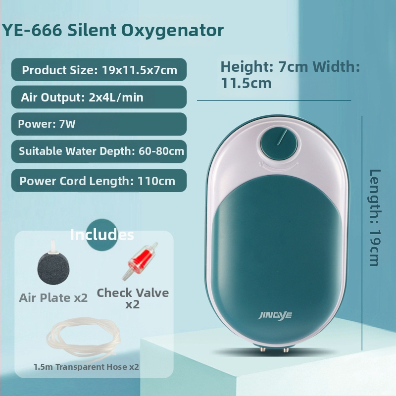 Jingye akvárium oxigénpumpa - dupla nyílású, energiatakarékos és csendes