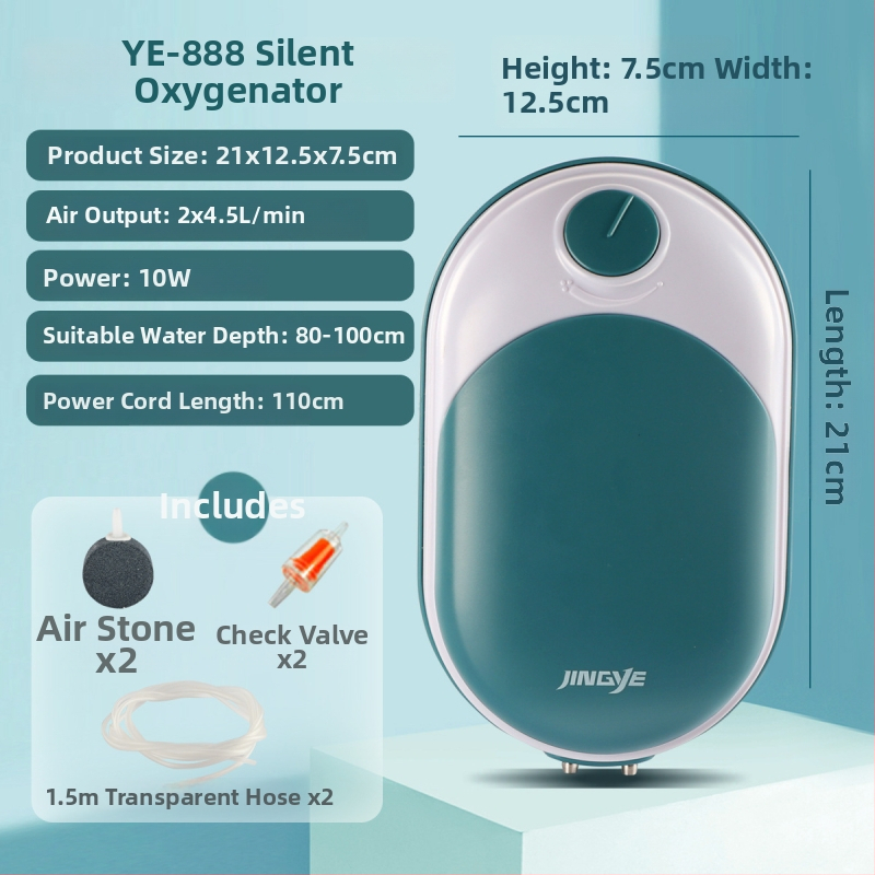 Jingye akvárium oxigénpumpa - dupla nyílású, energiatakarékos és csendes