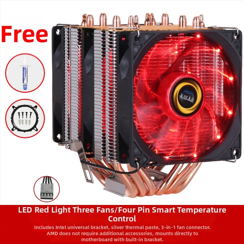 Ψύκτης CPU με 6 θερμικούς σωλήνες, αλουμινένια κατασκευή, υδραυλικό ρουλεμάν, 2000 RPM, θόρυβος 20 dB