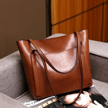 PU tote torba sa zipom, vodoravni kvadratni oblik, poliester podstava