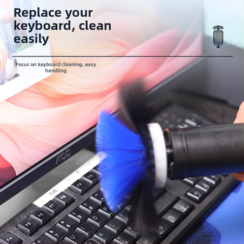 Elektrická kefka na klávesnicu na dôkladné čistenie medzier medzi klávesami, YM003 model od značky Yuming Electric, kompatibilný s notebookmi a počítačmi, tlač loga k dispozícii.