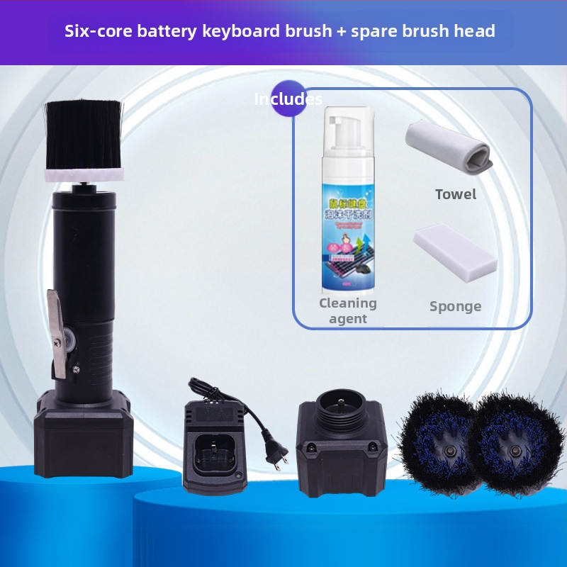 Elektrická kefka na klávesnicu na dôkladné čistenie medzier medzi klávesami, YM003 model od značky Yuming Electric, kompatibilný s notebookmi a počítačmi, tlač loga k dispozícii.