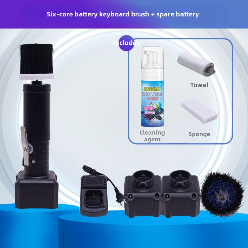 Elektrická kefka na klávesnicu na dôkladné čistenie medzier medzi klávesami, YM003 model od značky Yuming Electric, kompatibilný s notebookmi a počítačmi, tlač loga k dispozícii.